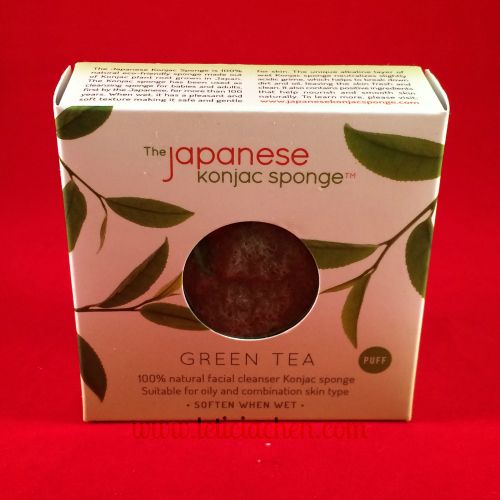 Review ~ Konjac Sponge - Green Tea Natural Facial Cleanser 