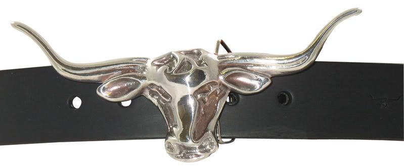RM Williams Belt with Silver Longhorn Buckle | eBay