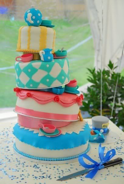 creative mad hatter wedding cakes