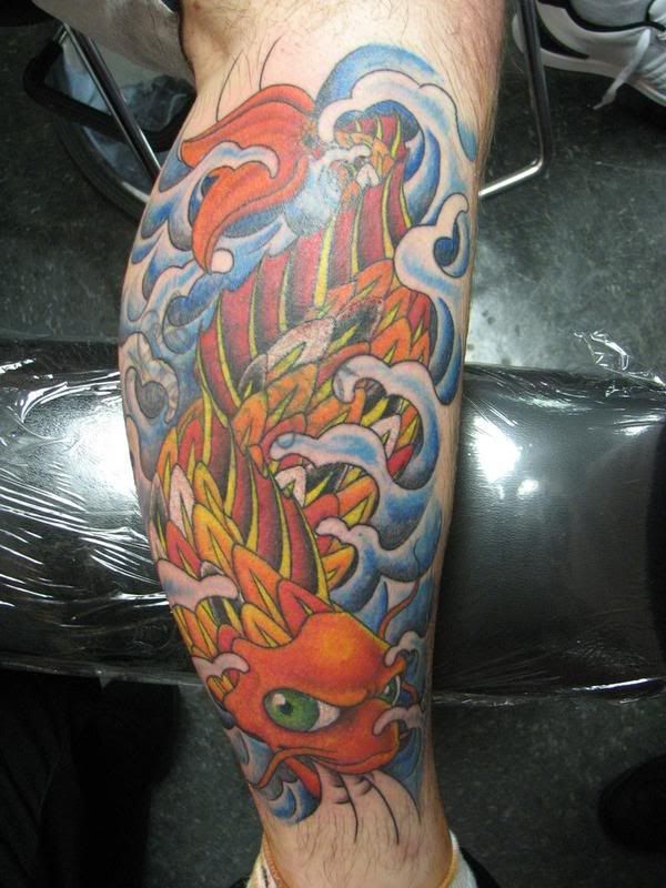 Koi fish Tattoo Cover Up