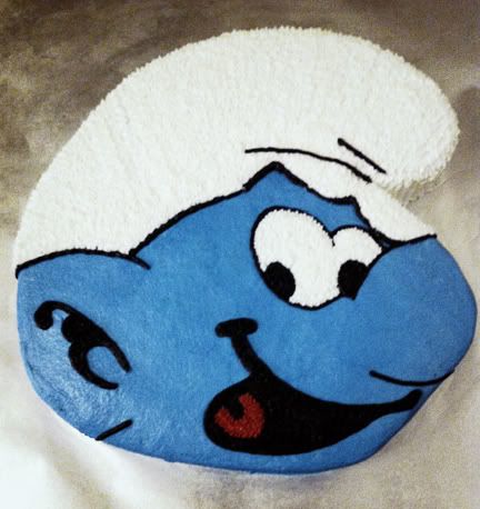 Smurf Birthday Cake on Cake  Get Ready For Blue Mouth Pictures And Devour That Cake  Gargamel