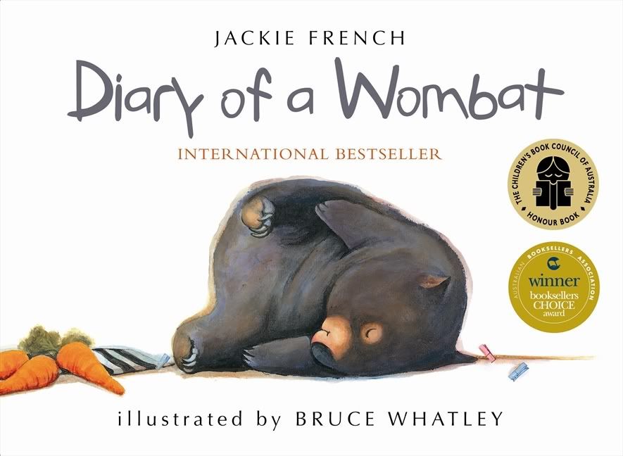 Diary of a Wombat board book cover