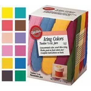 Wilton 601-5580 -Ounce Certified-Kosher Icing Colors Set of 12