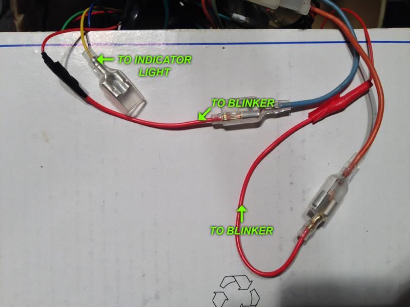 Custom wiring question: Turn Signal Indicator Lights, get 2 into 1?