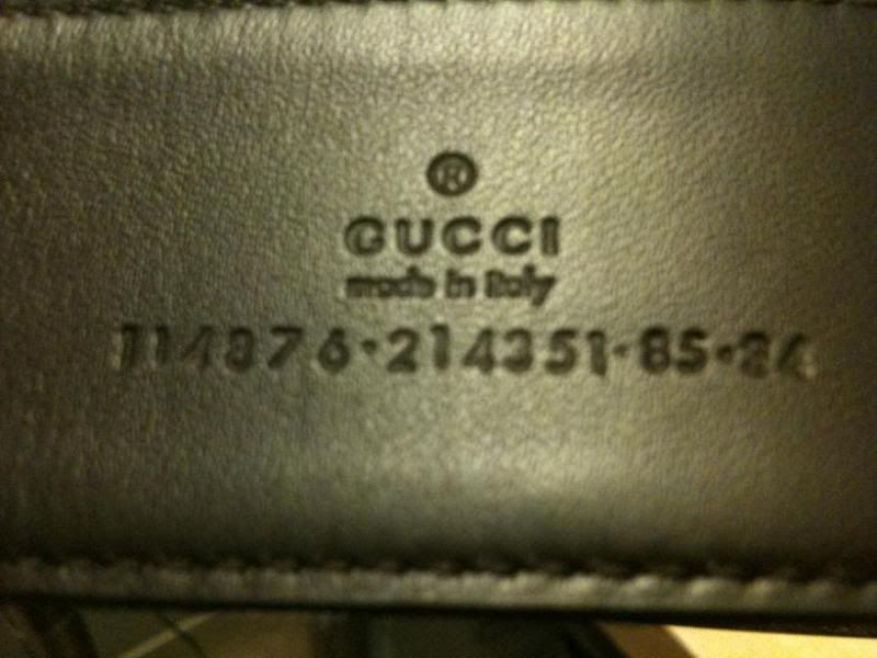 real gucci belt serial code