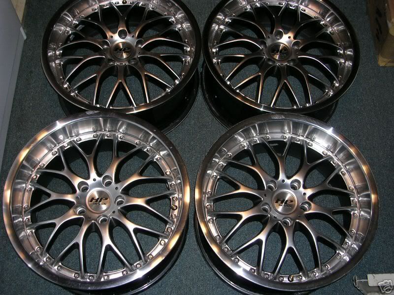 18" staggered hp design wheels hyper silverset 5lug