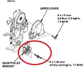 1999 Honda civic ac tensioner pulley #6