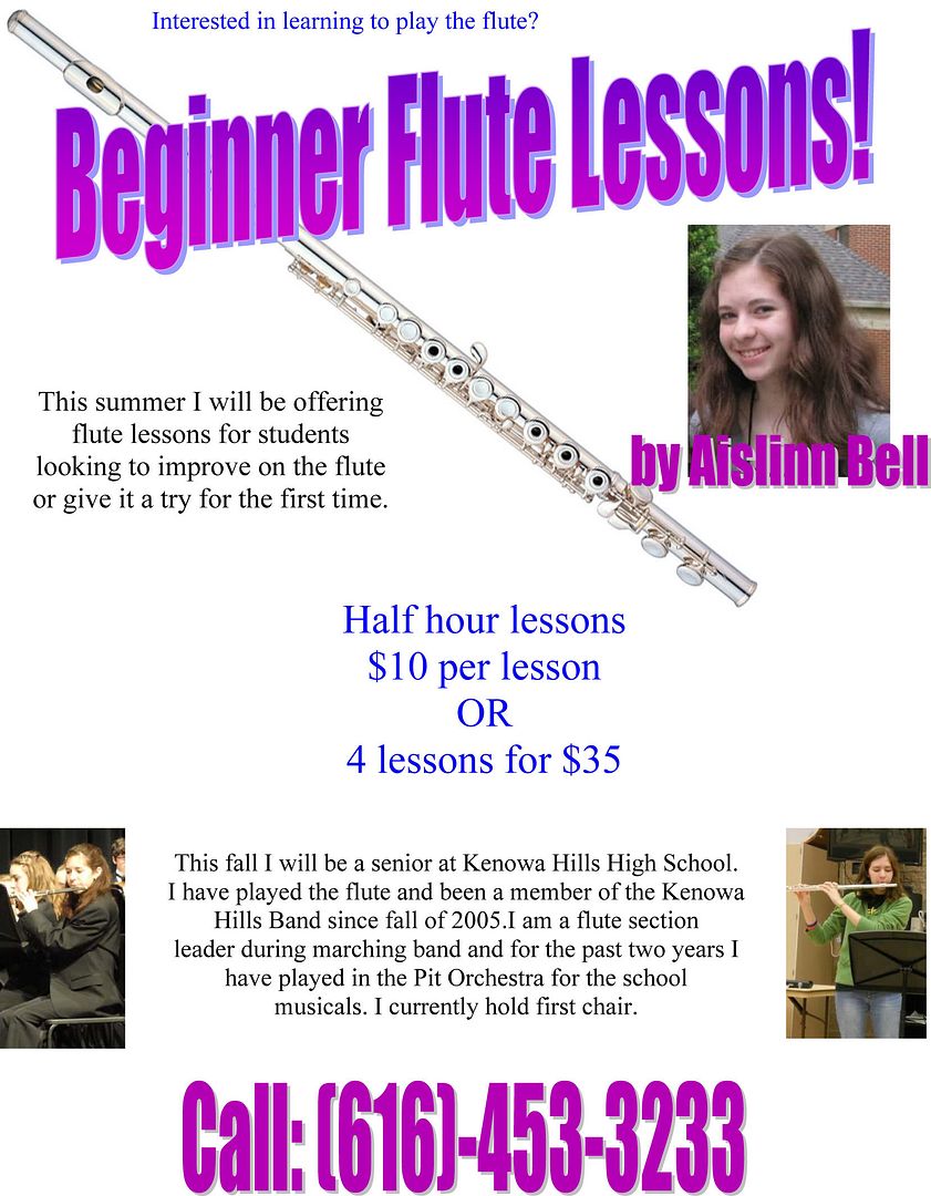 Flute Lessons Flyer by Jim Bell Photobucket