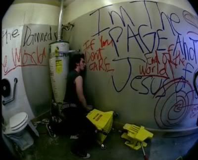 'i read de graffiti in de bathroom stall'