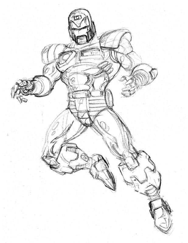 Iron Man Cartoon Drawing Full Body Opinion prone :: iron man