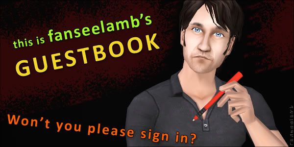 This is fanseelamb's guestbook.  Won't you please sign in?