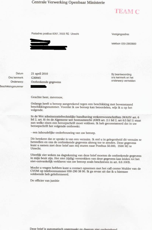 brief aangetekend versturen postbus