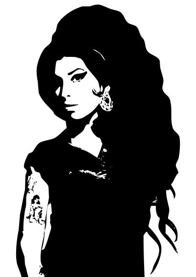AmyWinehouse02jpg Amy Winehouse Stencil 2