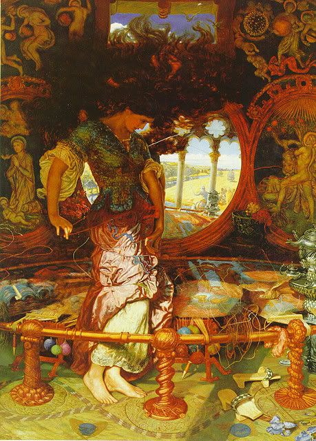 the lady of shallott by william holman hunt