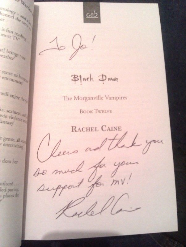 signed black dawn by rachel caine