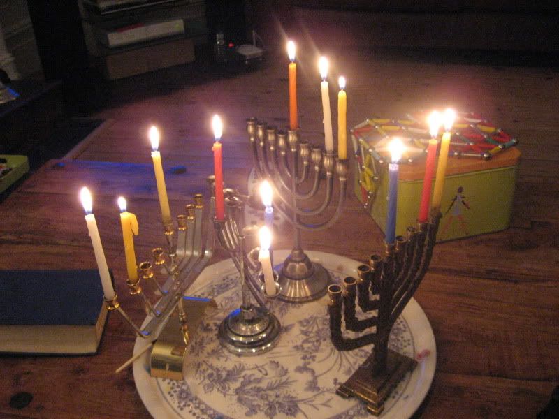 Keren's Chanucah candles