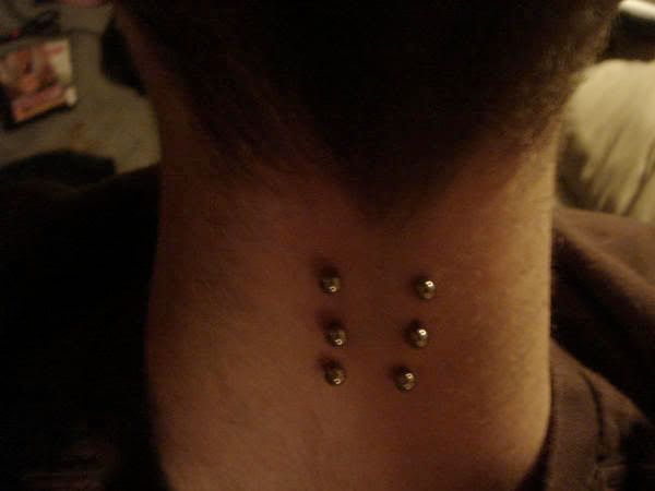 My 3 Neck/nape piercings: