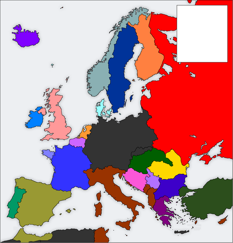 political map of europe 1939. europe 1950