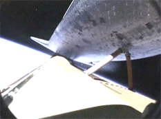Separation of Endeavour from external fuel tank as it reaches orbit. NASA 2011.