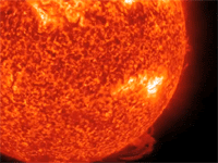 Animation showing the Sun Flare recorded on 7th June. NASA 2011.