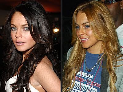 Lindsay Lohan goes back to her lindsay lohan hair colour. Lindsay Lohan goes back to her
