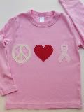 Charity Fundraiser - Peace, Love, and Find a Cure - size 4