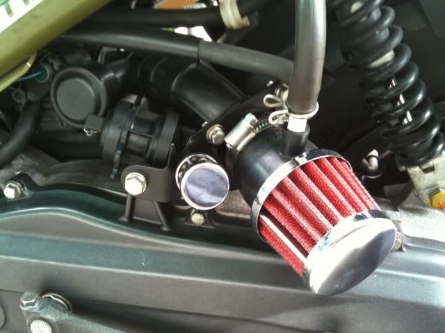 Honda ruckus air filter mod #1