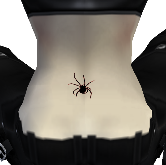 Spider lower back tattoo ad