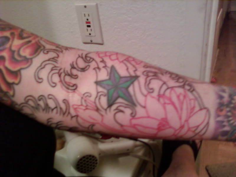Inner forearm the star was already there Outer forearm