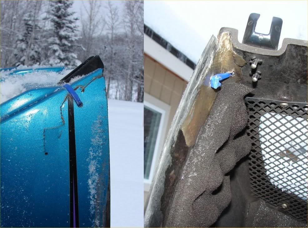 Fixing crack in hood... What to use Snowmobile Forum
