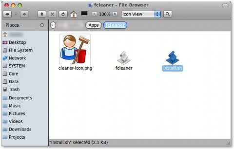 Instalasikan Files-Organizer dengan mengklik ganda install.sh