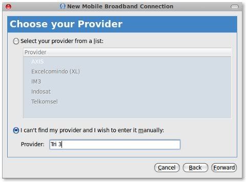 Pilihan provider seluler