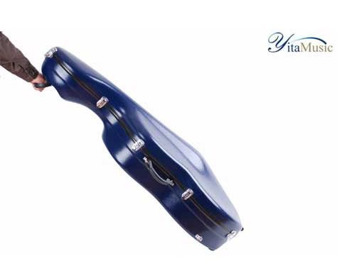 A High Quality FiberGlass FRP Cello Case Blue HZC02