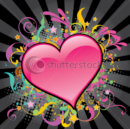 desktop wallpaper hearts. Funky Heart Wallpaper