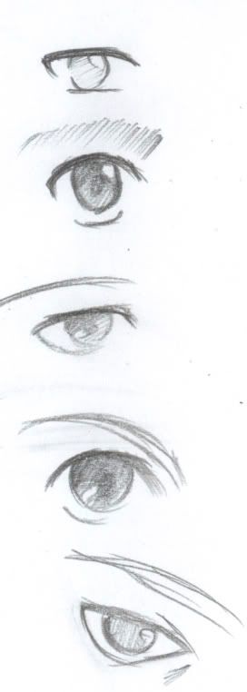 how to draw anime eyes male