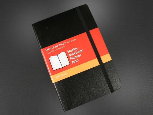 Moleskine Soft Cover Pocket Planner Moleskine 2010 Soft Cover Pocket Weekly Planner.