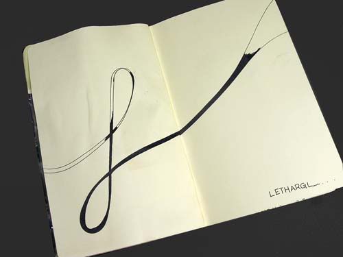 Alphabet Moleskine Sketchbook L. Not All Work Needs to Be Finished to Communicate a Strong Feeling or Mood.