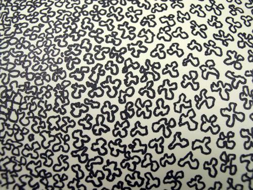Detail Image of Background Images for Letter M Lots of Little Popcorn Shaped Images Create the Background