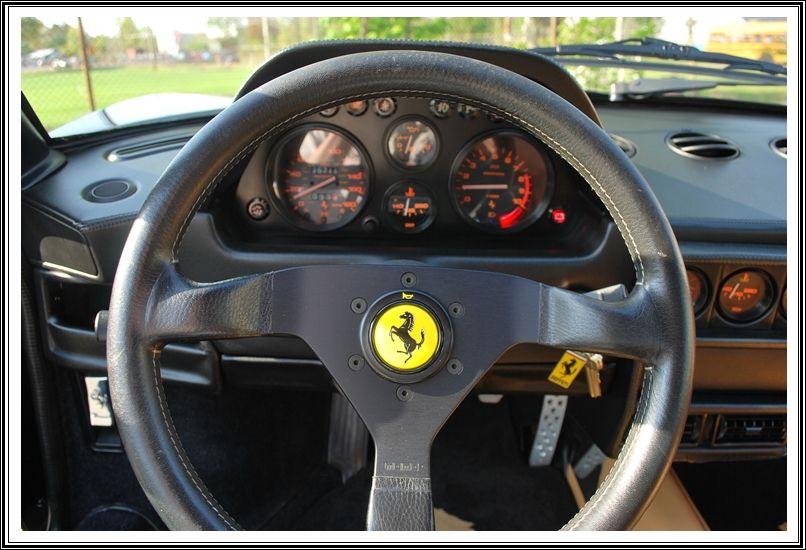 Ferrari 328 Interior. Black Ferrari 328 GTS Detail