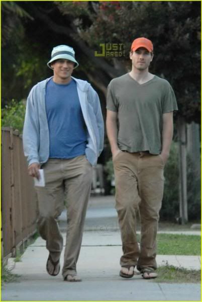 luke macfarlane and wentworth miller. Wentworth was pictured with