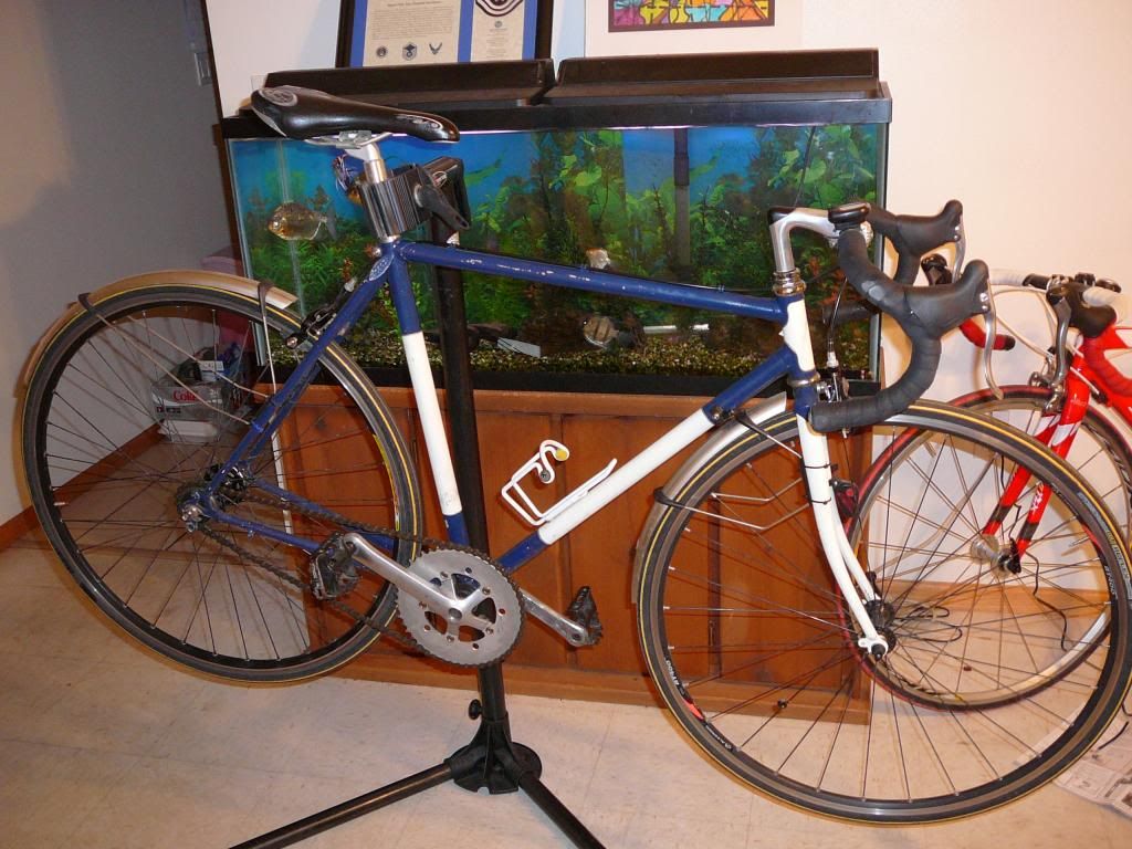 silver bike frame