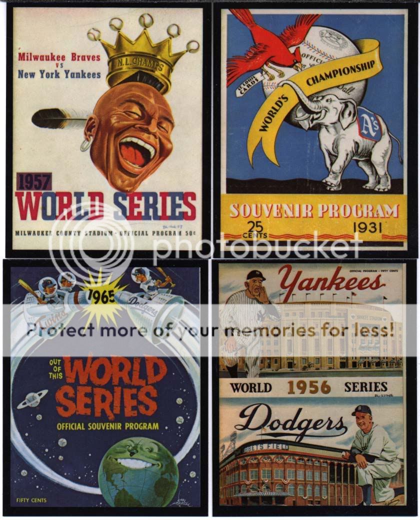   unique set of cards that features a card of each world series