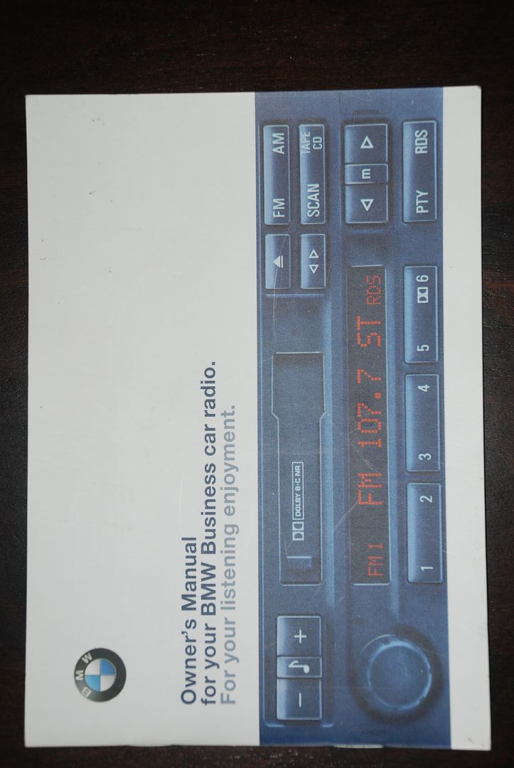 BMW Business RDS Radio Stereo Cassette C33 C43 Z3 Original Owner's Manual Book