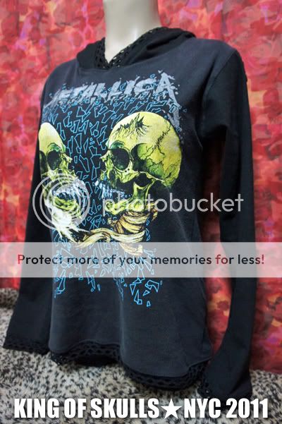 METALLICA *DIY* METAL HOODIE M Im inside Im you T shirt altered to 