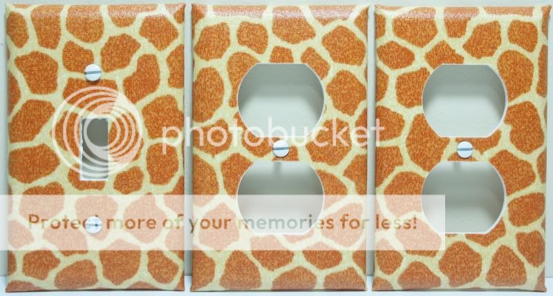   SWITCH & OUTLET COVERS   CHEETAH GIRAFFE LEOPARD TIGER ZEBRA  