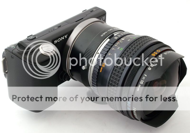 Minolta MD lens to Sony E mount RJ adapter NEX 5 NEX 3  