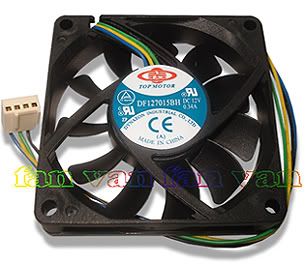Top Motor DF127720BM 77mm x 20mm Single Flange 2 Ball Bearing 4 Pin CPU Fan NEW!