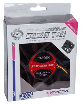 Evercool EC12038HH12BP 120mm x 38mm 12v Dual Ball Cooling Silent Fan PWM 4 pin