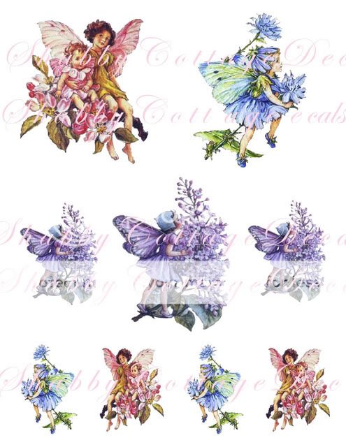 MIX OF GORGEOUS Chic ~*FAIRYS*~ Shabby Fairies~Lilac  