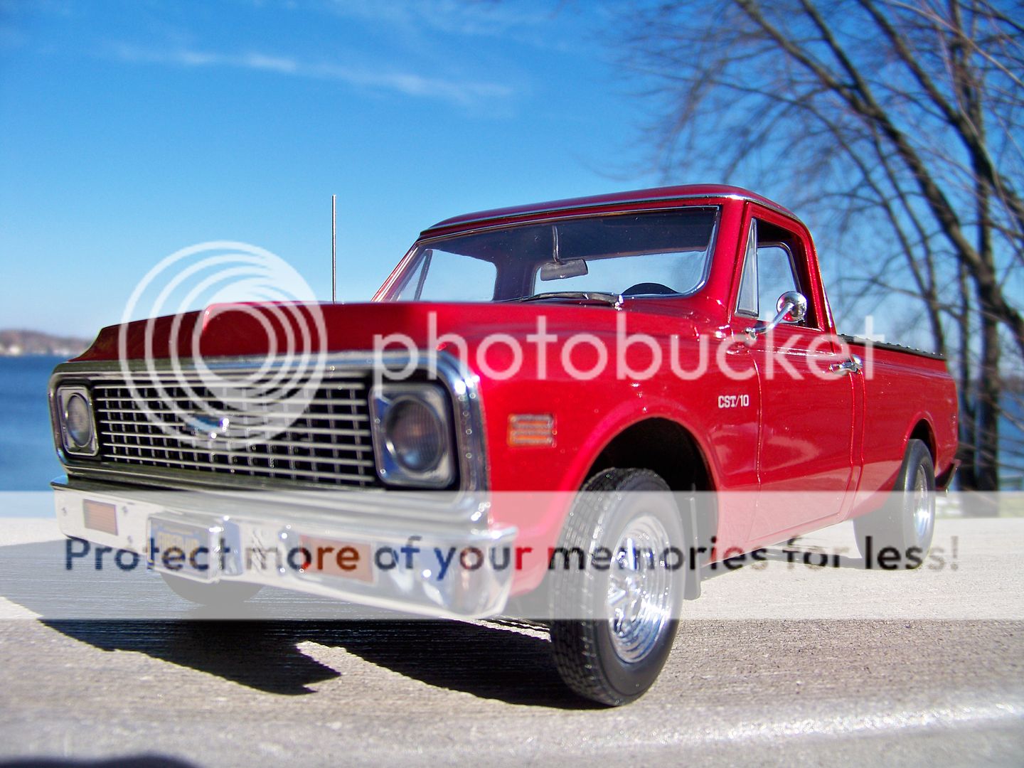 18 Detroit Diecast Custom Cragar HY61 Burgundy Red 1972 Chevrolet C 